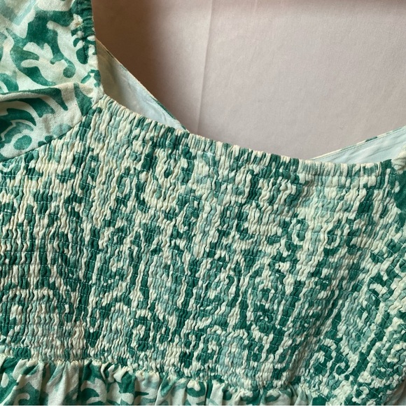House of Harlow 1960 Women's Green Baroque Print Dress Size L Linen Blend Mini - Picture 11 of 11